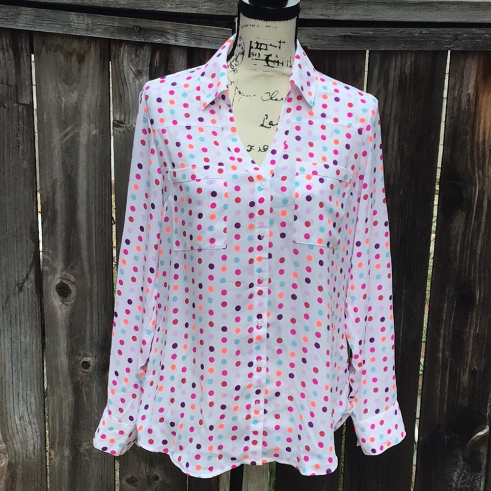 Multi Colored Polka Dots Portofino Shirt